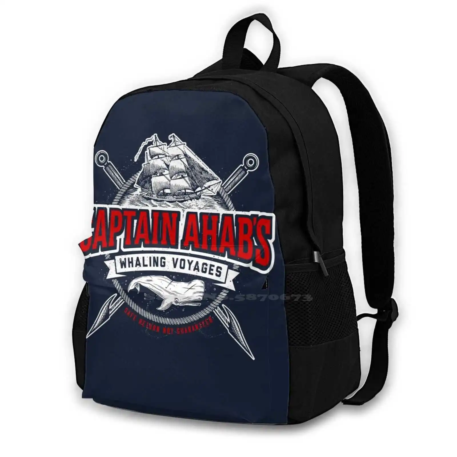 

Whaling S Women Men Teens Laptop Travel School Bags Moby Dick Captain Ahab Whaling S Movie Book
