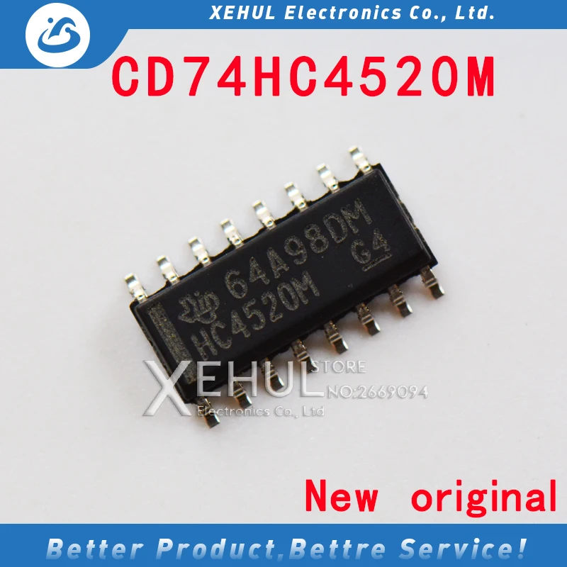 

Шелкография CD74HC4520M 74HC4520 HC4520M, маленькая накладка на тело SOP-16, новый оригинальный бренд