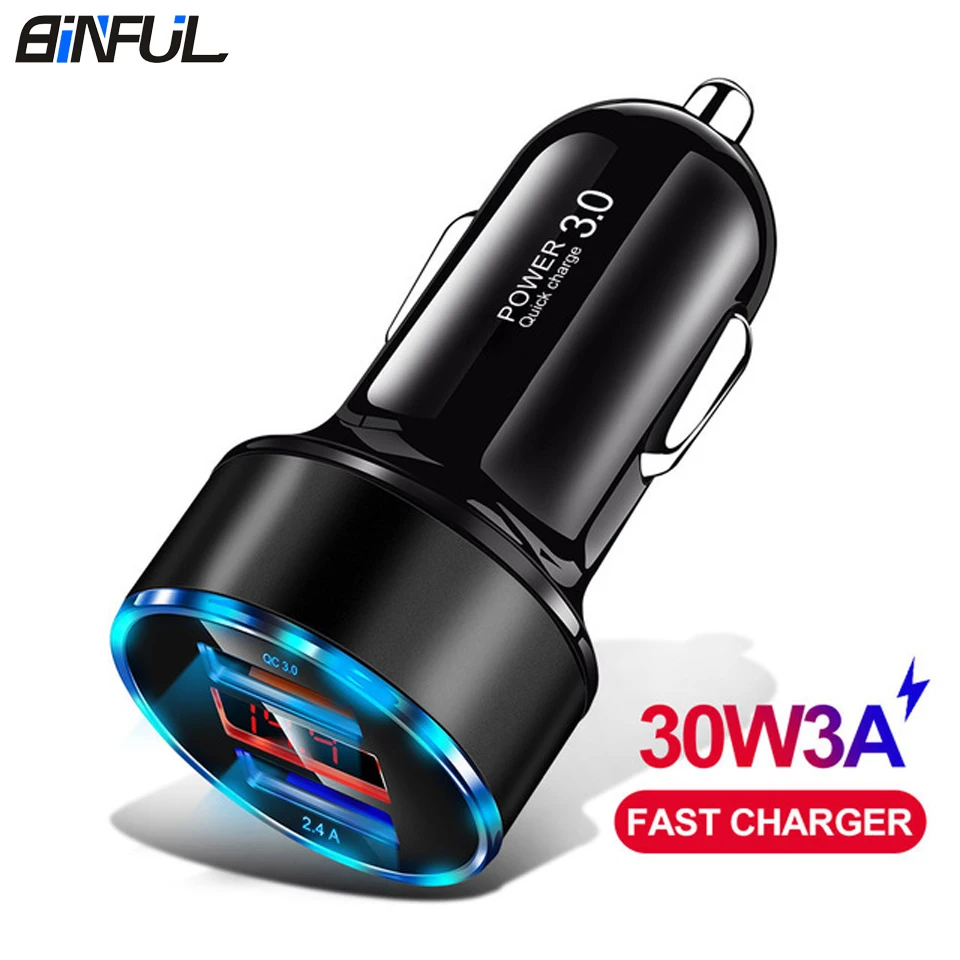 Автомобильное зарядное устройство с двумя USB портами для iPhone 11 XS Max Xiaomi Samsung