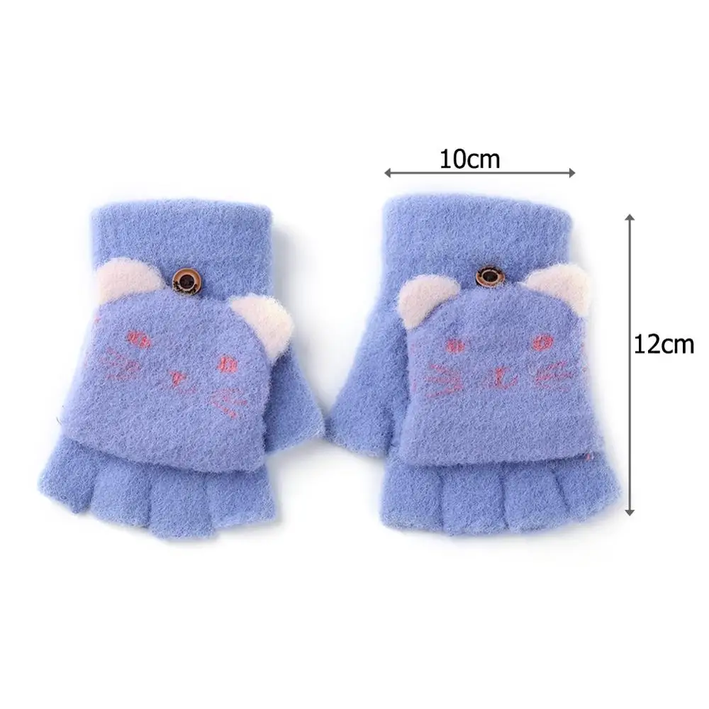 2pcs Cute Winter Warm Gloves Newborn Baby Thicken Stretch Magic Mittens Fingerless Infants Boys Girls Outdoor Ski | Детская одежда и