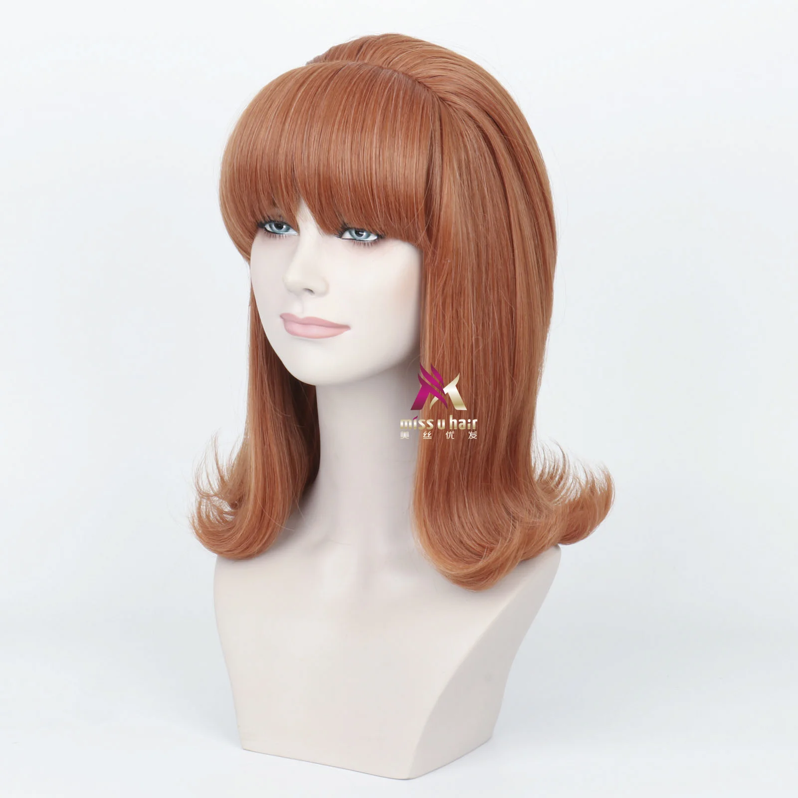 Женский парик для косплея Bella Philosophy коричневый в стиле ретро с короткими волосами