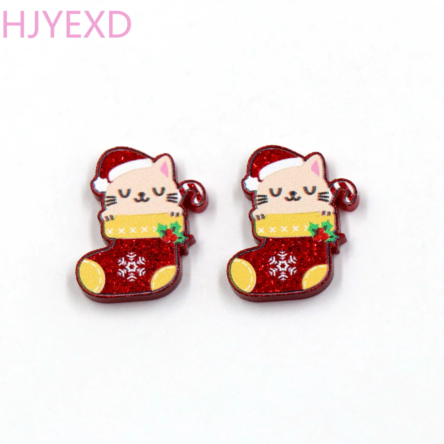 

（10pcs) 0.78IN(20mm) Christmas Charms-Christmas Findings-Christmas Jewelry Supply (No hole) Acrylic DIY