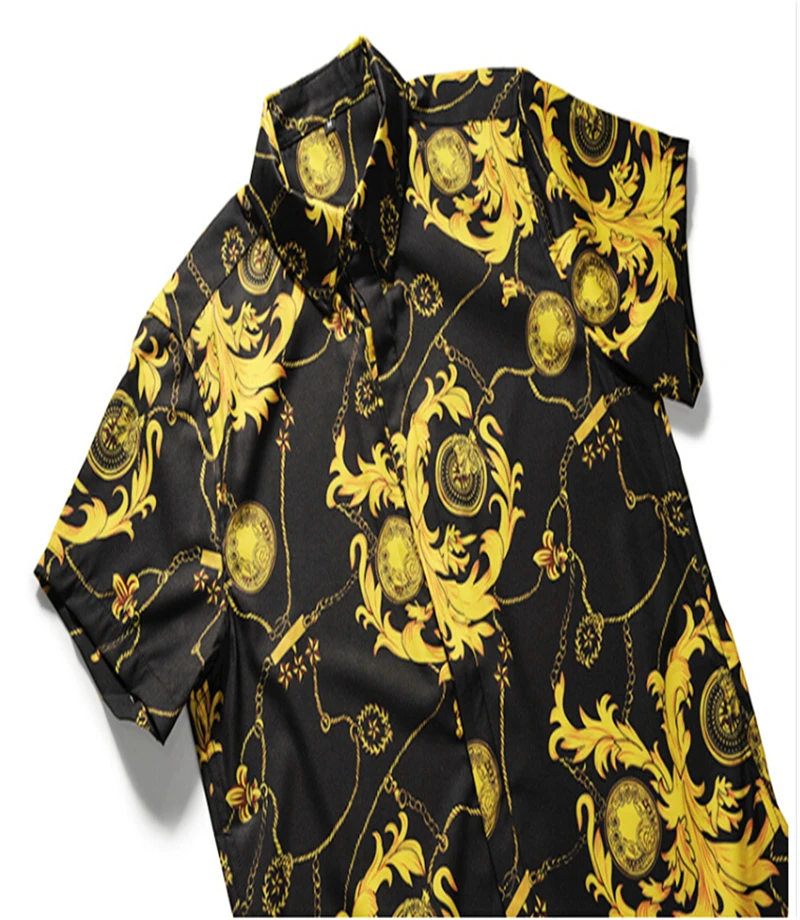 

hot sale Summer Luxury Hip-Hop Short Sleeve Shirt new design shirts