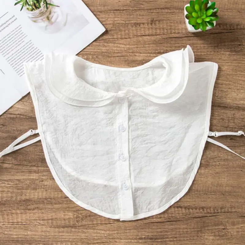 

Women Girl Autumn Detachable Half-Shirt Layered Agaric Ruffles Lapel Fake Collar 875B