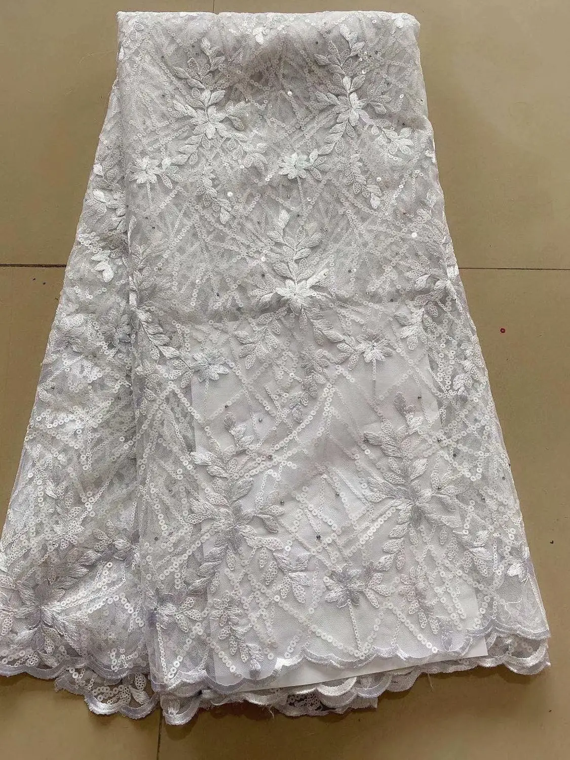 2020 Высококачественная нигерийская кружевная ткань с вышивкой и блестками