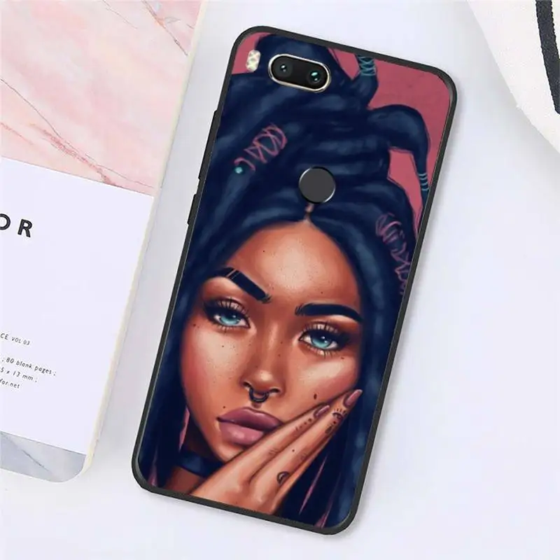 

african girl art pattern Phone Case For Xiaomi Redmi note 7 8 9 t max3 s 10 pro lite cover funda coque shell