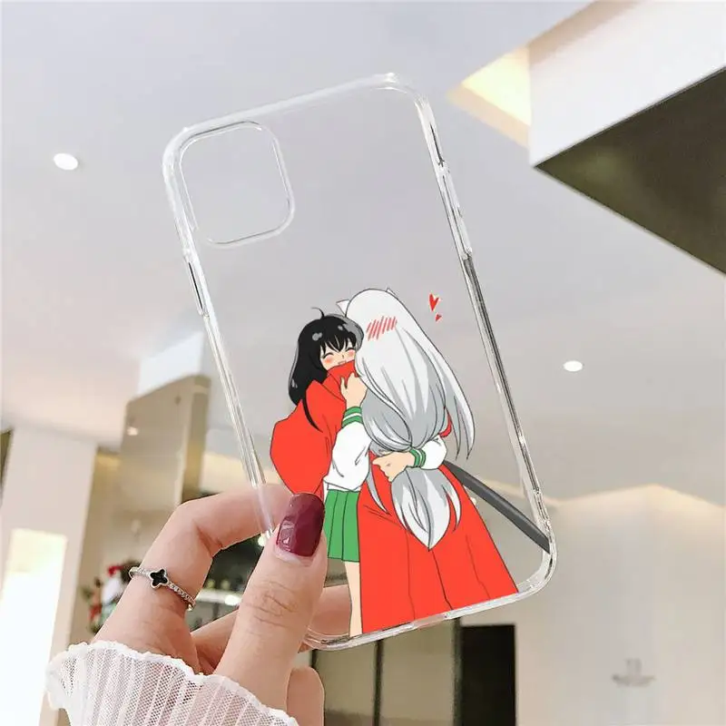 

Hot Japan Anime Inuyasha Higurash Phone Case Transparent soft For iphone 5 5s 5c se 6 6s 7 8 11 12 plus mini x xs xr pro max