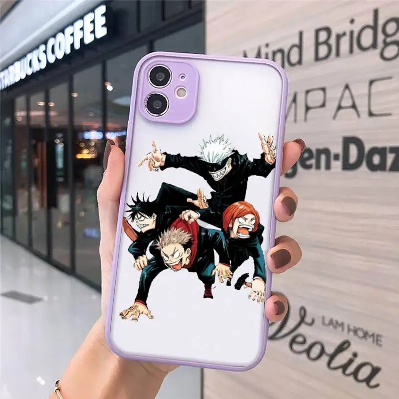 

Jujutsu Kaisen Anime Yuji Itadori Phone Cases matte transparent For iphone 7 8 11 12 plus mini x xs xr pro max cover