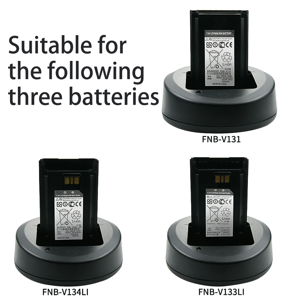 2X Walkie Talkie Battery Charger for Yaesu/Vertex Standard Radios EVX-531 EVX-534 EVX-539 VX-450 VX-459