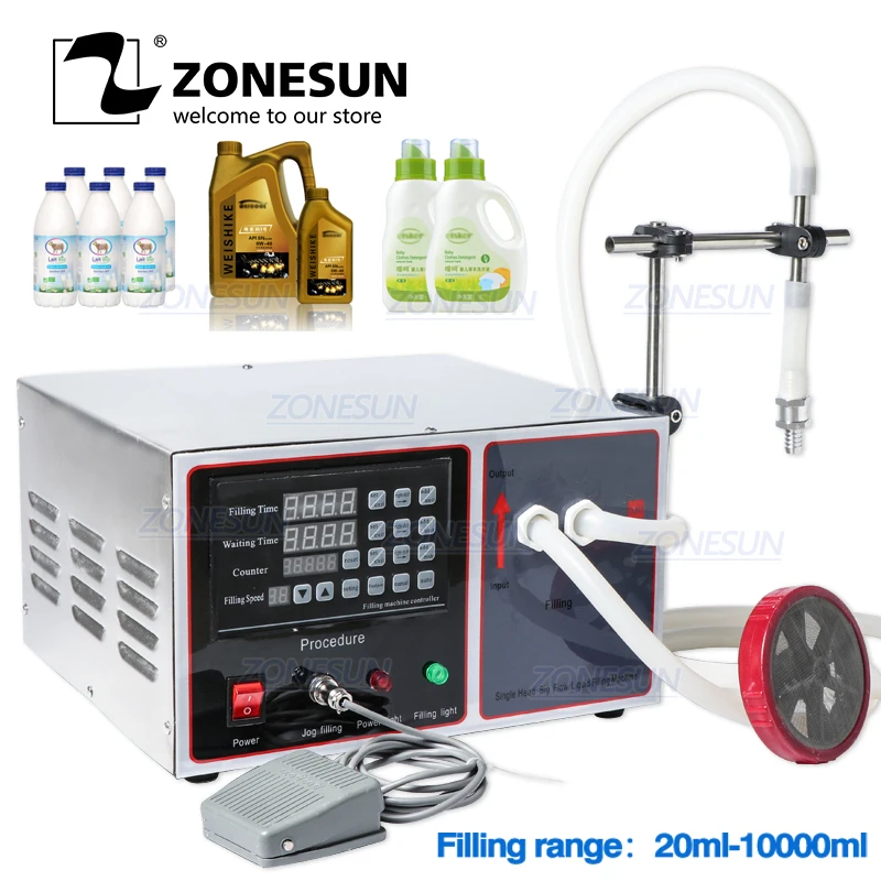 ZONESUN GZ-GFK17A полуавтоматическая машина для розлива антисептик рук дезинфицирующее