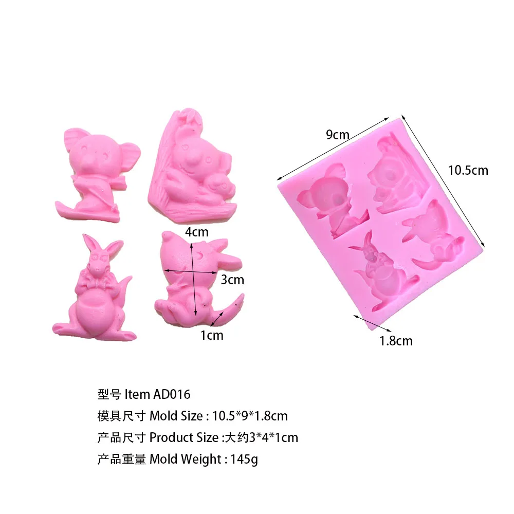 Силиконовые инструменты для выпечки тортов Koala Kangaroo AD016 BKSILICONE | Дом и сад