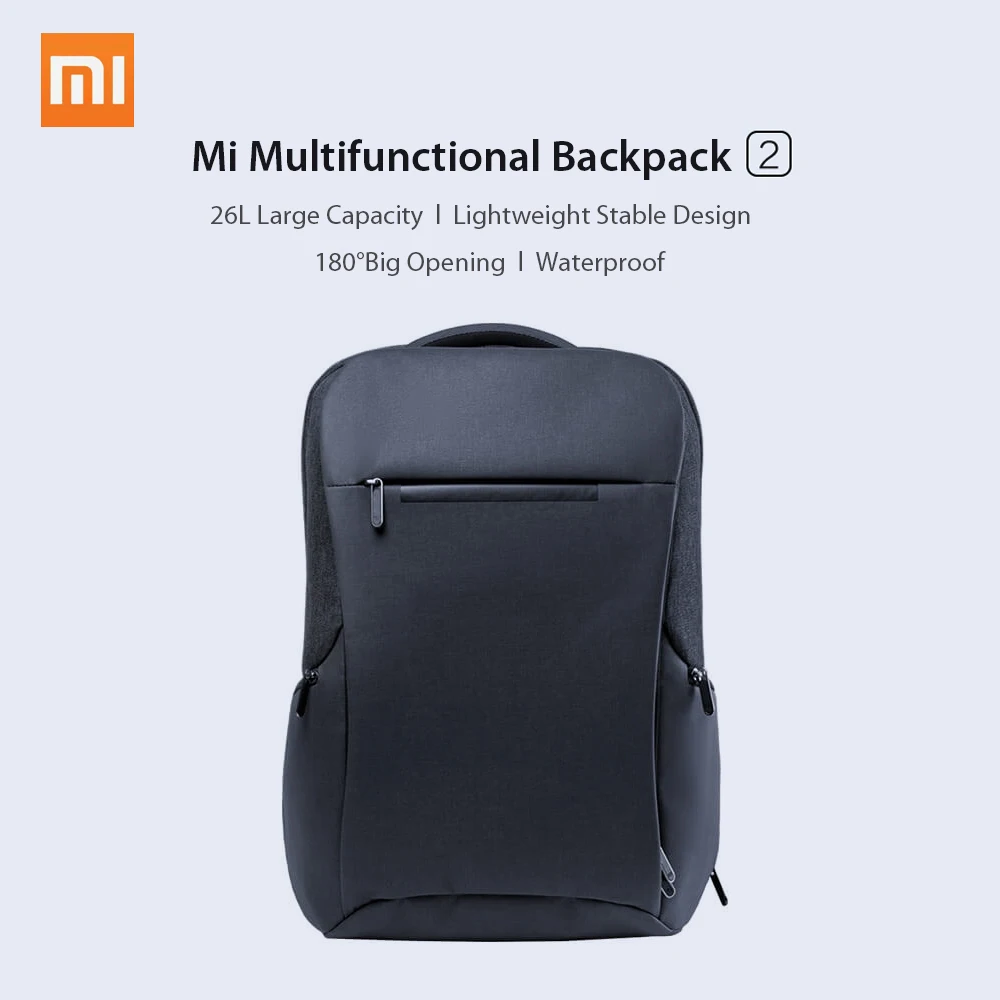 Оригинальные Xiaomi Mi бизнес-рюкзаки для путешествий 2 поколения многофункциональная сумка 26л большая емкость для 15,6 дюймов офисная сумка для ноутбука