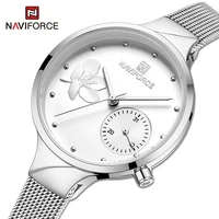 naviforce luxury brand watches for women fashion elegant ladies quartz wrist watch female steel band waterproof clock bracelet