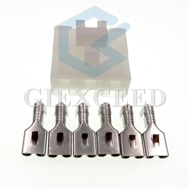 2 комплекта 6 Pin автомобильного разъема 3 мм гнездовой разъем высокий ток |