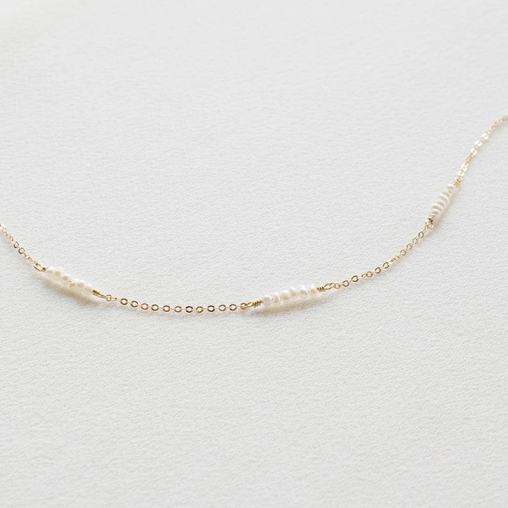 

Natural Pearl Necklace Handmade Gold Filled/925 Silver Choker Pendants Boho Collier Femme Kolye Jewelry Women Necklace