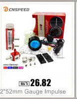 CNSPEED " 52 мм автомобиль Дым Лен Turbo Boost Gauge PSI/in. Hg с автоматическим регулируемым контроллером Boost Kit 1-30 PSI