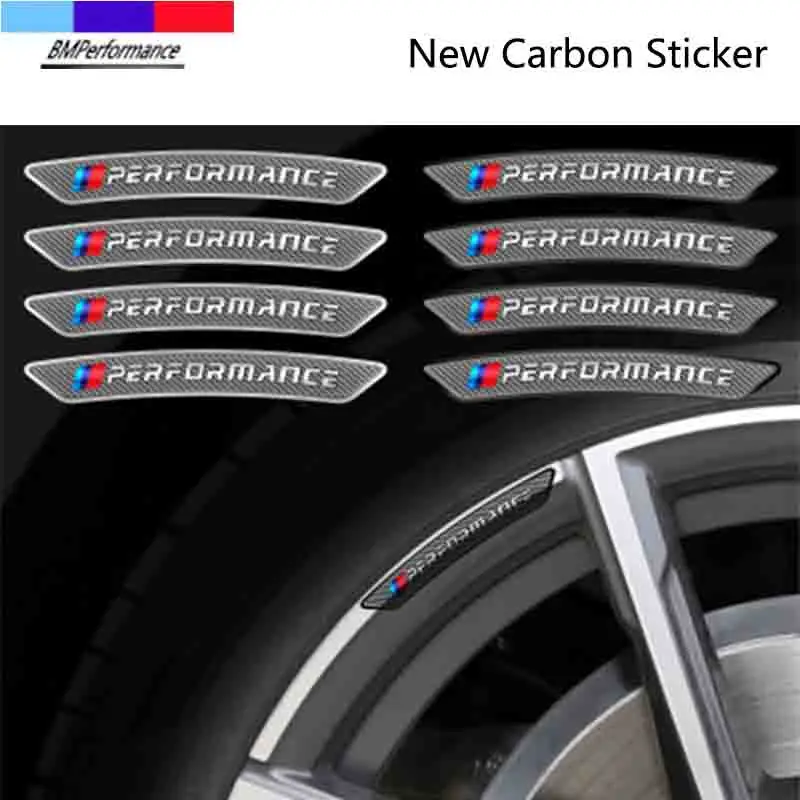

4pcs New Carbon Fiber M Power Car Wheel Sticker For Bmw E36 E46 E90 E91 E92 E93 E81 E82 E87 E88 E34 E39 E60 E61 E84 E83 E39 Z4