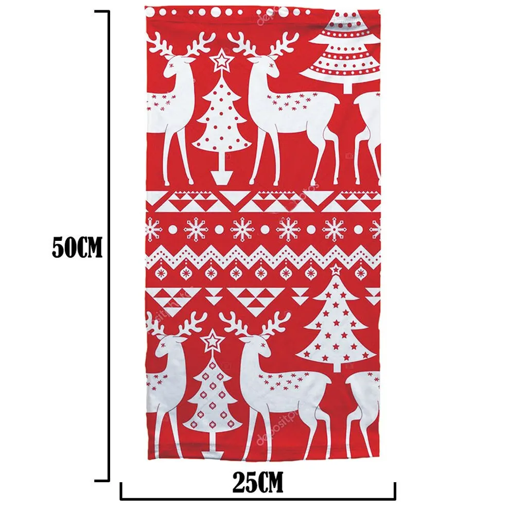 

1Pc Christmas Pattern Print Cycling Hiking Scarves Outdoor Turban Riding Men And Women Sports Seamless Scarf Headwear Bandana