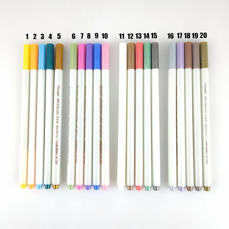 Самодельные быстросохнущие цветные металлические маркеры для фотоальбома и