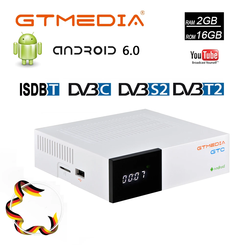 

Спутниковый ТВ-приемник Gtmedia GTC со встроенным Wi-Fi поддержкой DVB S2 DVB T2 Android ТВ-приставка