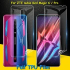 Передняязадняя полная Защита экрана для ZTE nubia Red Magic 7 6 6s Pro 7Pro 6R пленка из мягкого ТПУ (не стекло)