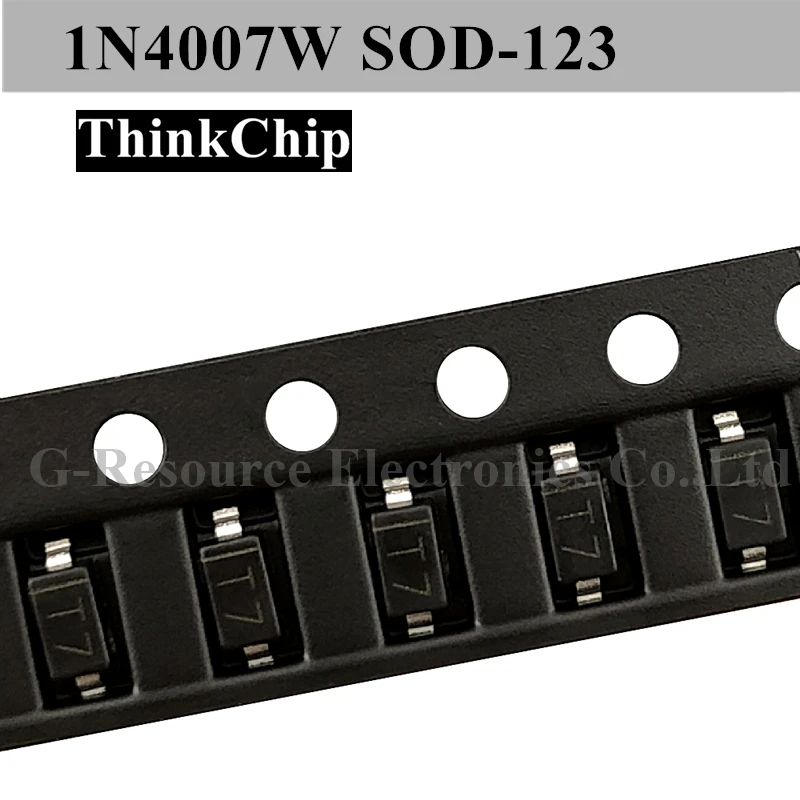 

(100pcs) 1N4007W SOD-123 1206 SMD Switch Diode 1N4007 (Marking T7)