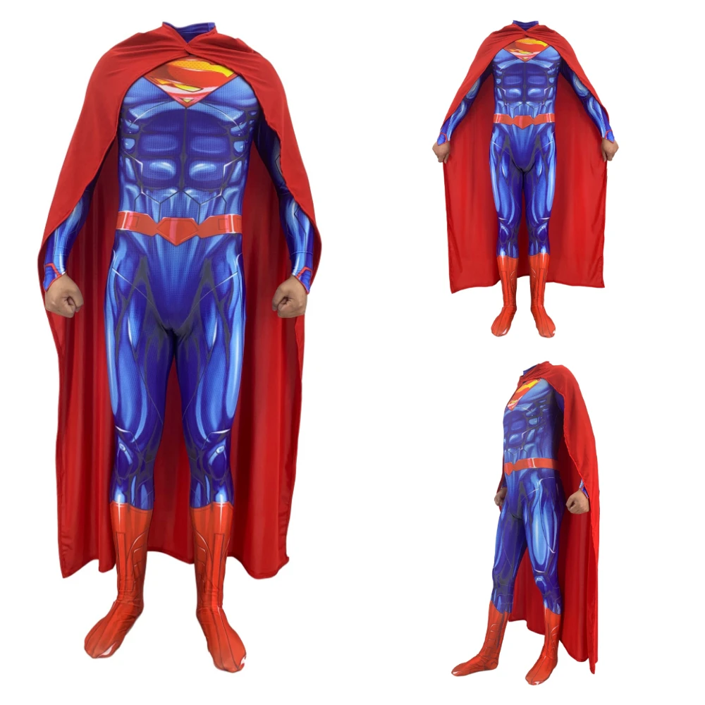 3D принтом super hero Человек карнавальный костюм супергерой Zentai боди комбинезоны