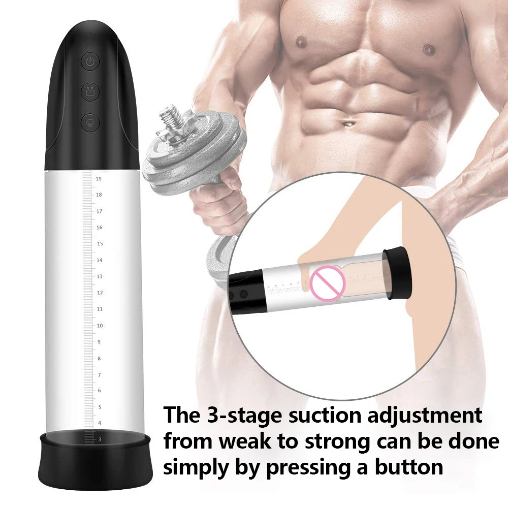 Автоматический мужской насос для увеличения пениса перезаряжаемый через USB