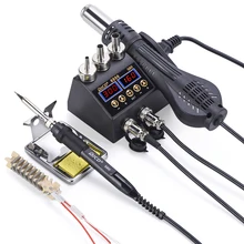 JCD LCD Digital Soldering Rework Station Hot Air Gun Solder Iron 750W BGA SMD Welding Station For Cell-phone Repair Tools 8898