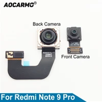 aocarmo for xiaomi redmi note 9 pro back big rear camera facing front camera flex cable replacement parts