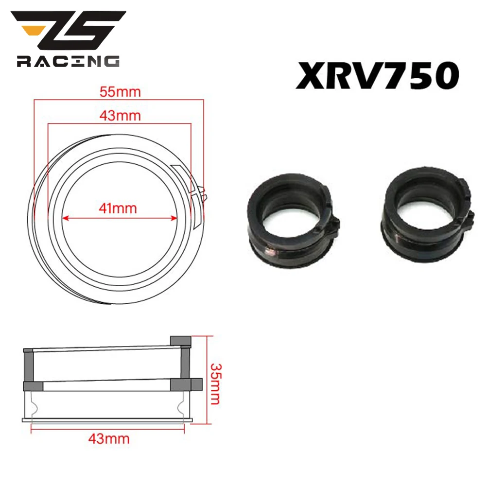 

ZS 2PCS Motorcycle Carburetor Adapter Intake Manifold Pipe For HONDA XRV750 Africa Twin 1990-2003 Motorcycle Joint Boots