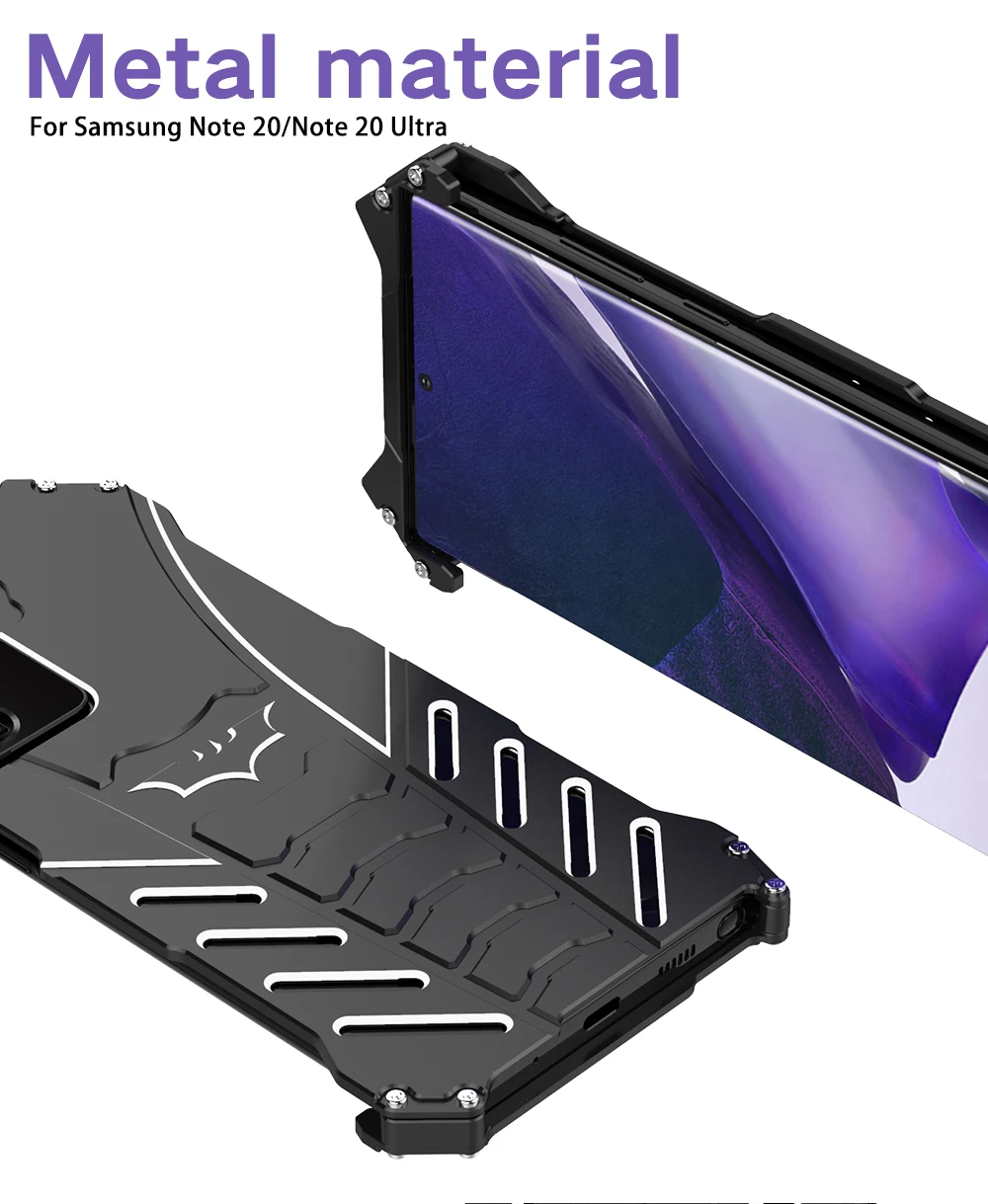 

Luxury Shockproof Aluminum Alloy Metal Case for Samsung Galaxy Note 9 10 20 S7 S8 S9 S10e 5G S20 Ultra Plus A8S A9S Star Lite