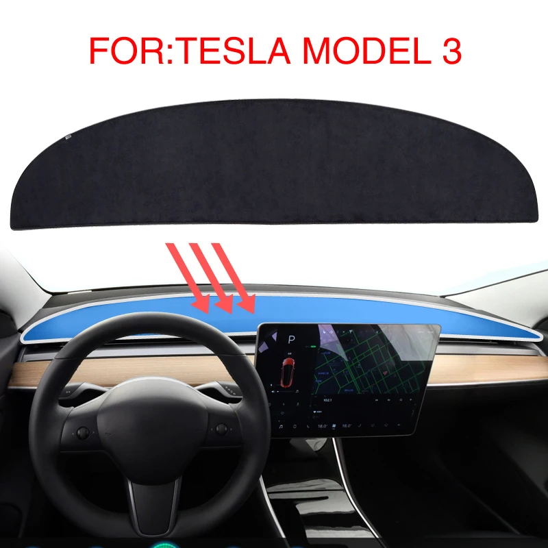 Dash коврик Dashmat для Tesla Model 3 2017 2018 2019 Tesla3 покрытие ковров солнцезащитный
