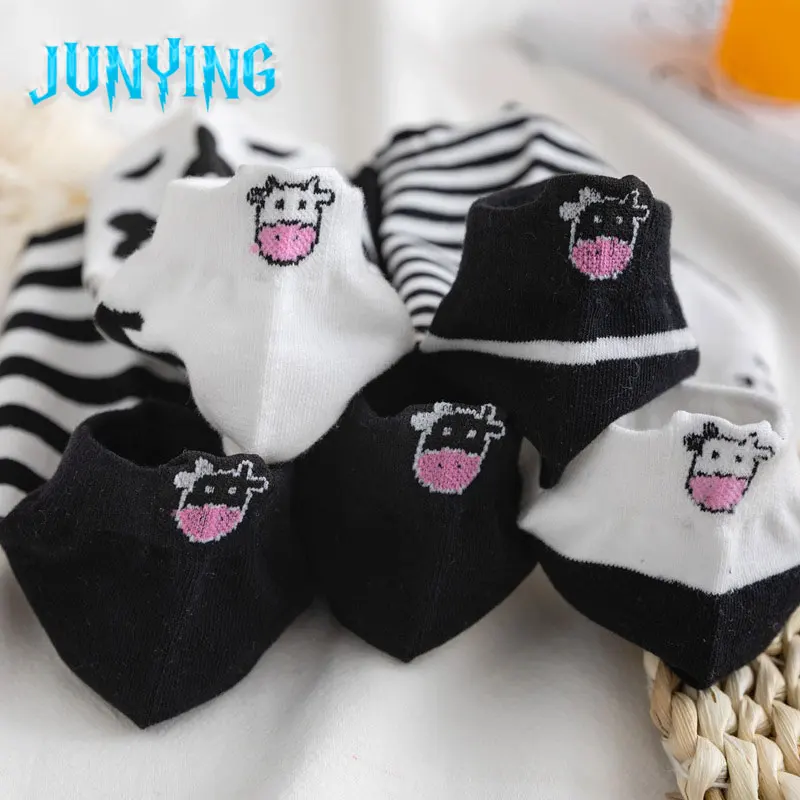 

Abstract Art Cows Boat Socks Fashion Print Unisex 1 Pair/Pack High Quality Sox Invisible Tide Sock Creative Harajuku