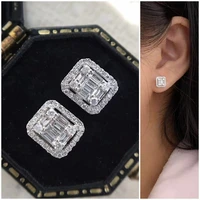 caoshi delicate trendy stud earrings women wedding accessories versatile jewelry exquisite modern style female engagement gift