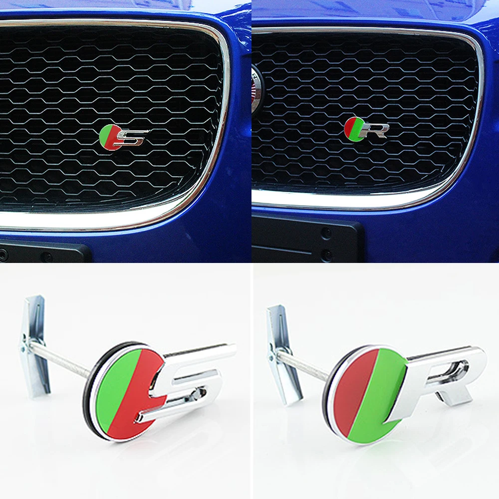 

Metal Racing Grille Sticker For Jaguar F-PACE F-TYPE E-PACE XE XF XJL R S Sport Emblem Grills Sticker Jaguar Accessories