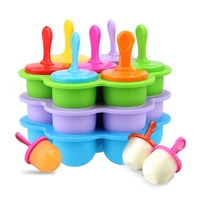 7 holes ice cream ice pops mold diy ball maker tray kitchen tools fruit shake accessories food grade silicone popsicle mould
