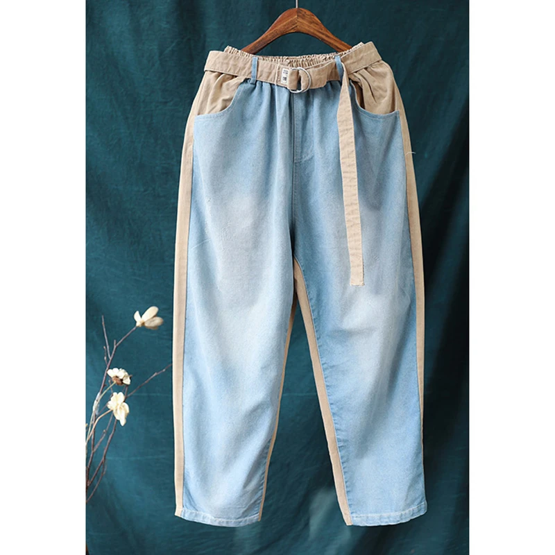 Max LuLu Новинка Весна 2020 модные корейские Брендовые женские джинсы в стиле пэчворк