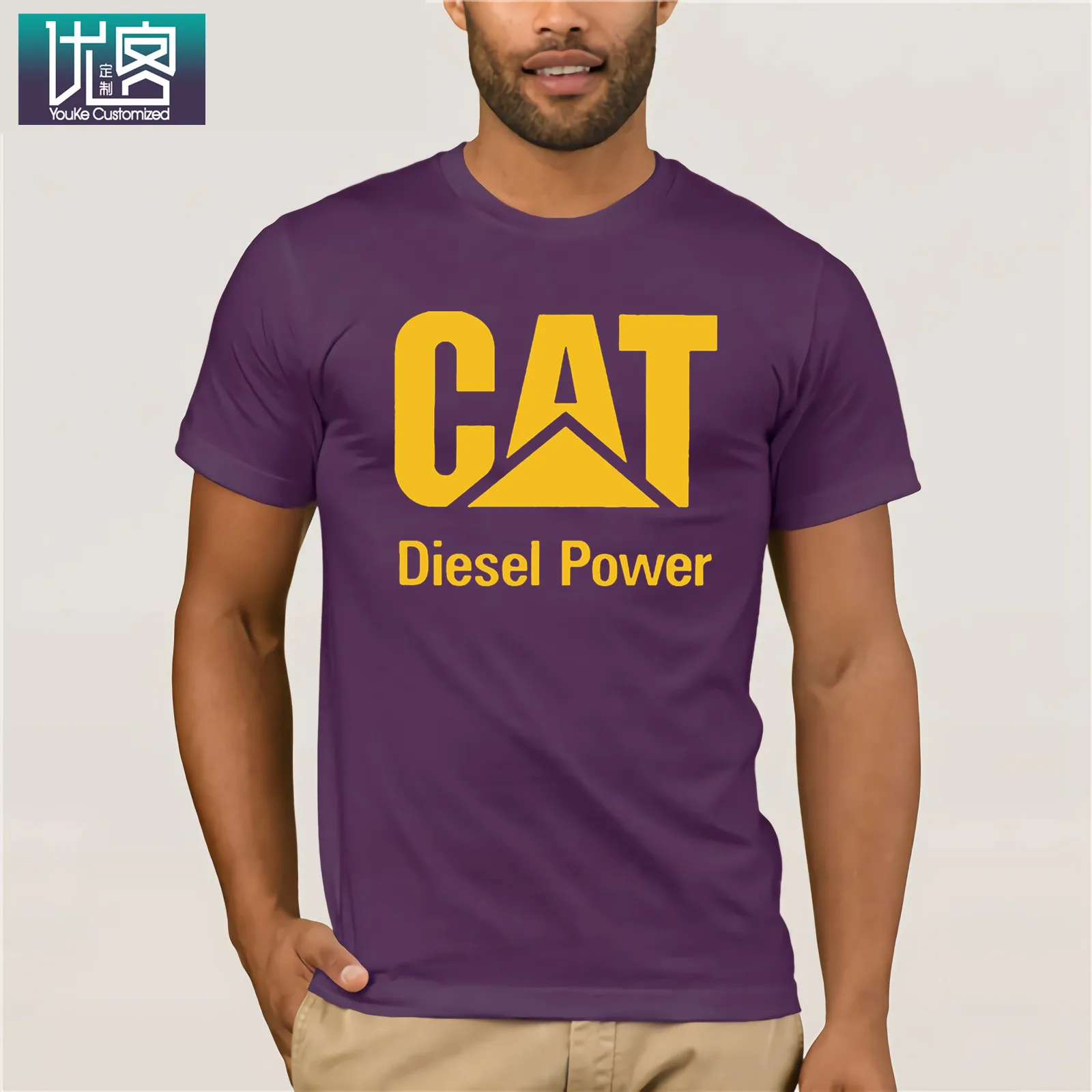 Новая дизайнерская мужская одежда с логотипом vtg cat caterpillar Мужская футболка