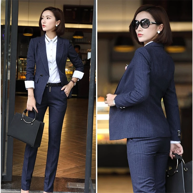 

5XL 2 Piece Set Suit Women Pant Suit Women Fashion Notched Collar Blazer Suit Female Suit Office Lady Formal Plan Suits Sets