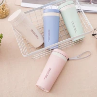 cute bottle cups easy to clean portable double wall water bottle travel mug tea cup