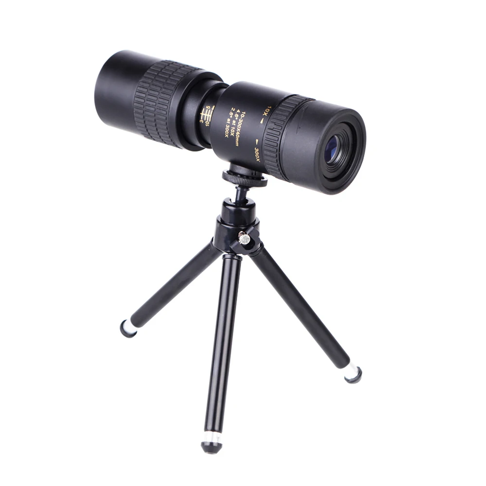 

BAK4 Prism Monocular Telescope Spotting Scope 10-300X40mm Telescope For Adults Bird Watching Camping Hiking
