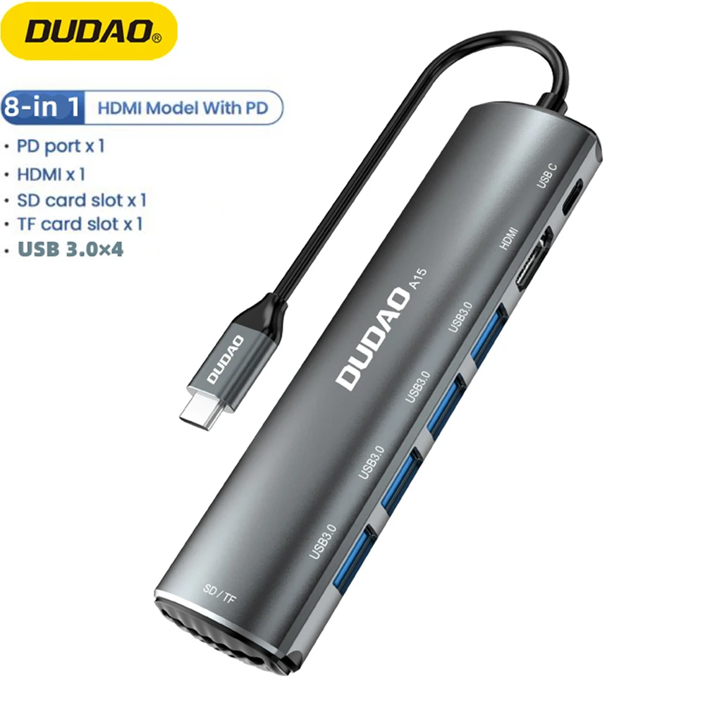 

DUDAO USB C Dock HUB Type C to HDMI Adapter 4K Card Reader USB 3.0 HUB for Macbook Pro Air Huawei Docking Station USB C