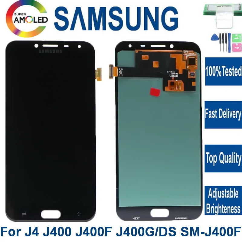 ЖК дисплей Super AMOLED для SAMSUNG Galaxy J4 J400 J400F J400G/DS SM сенсорный экран дигитайзер в сборе