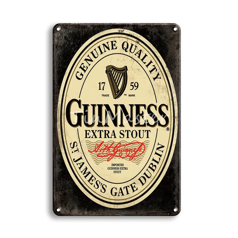 10449 Guinness Cola винтажная Оловянная металлическая табличка 20x30 см поп-Декор домашний бар паб человек пещера ностальгия реклама плакат искусство стены - Цвет: 10449