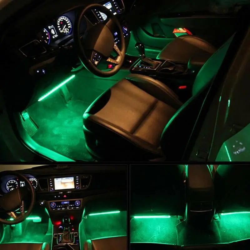 

RGB IP68 Waterproof Car Interior Floor Atmosphere Light Atmosphere Lights Dash Floor Foot Strip Lamp Bluetooth Phone App Control