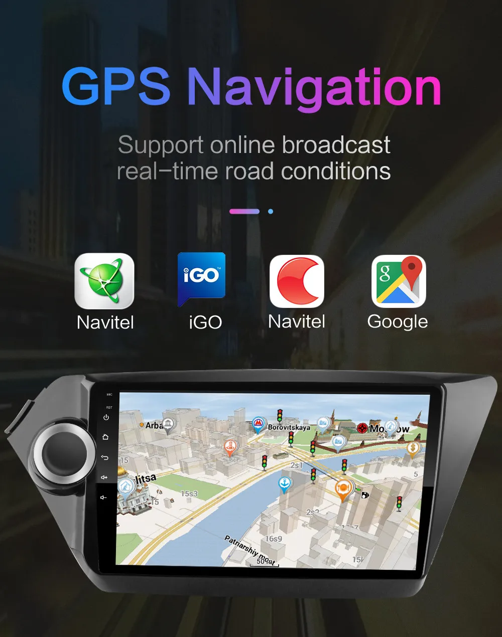 2din автомобильный радио мультимедиа плеер Android 8,1 Встроенная память 64G gps навигации WI-FI для Kia RIO 3 4 Rio 2010 2011 2012 2013