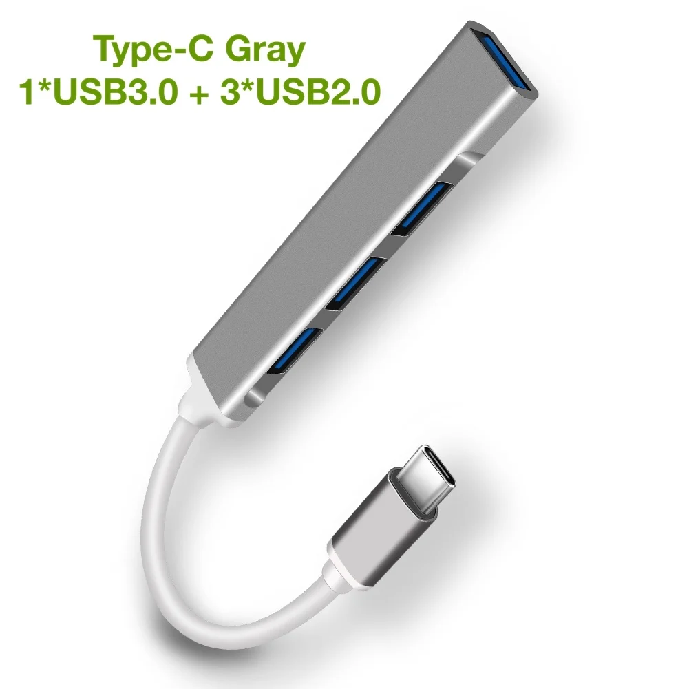 usb c hub 3 0 type c 3 1 4 port multi splitter adapter otg for lenovo xiaomi macbook pro 13 15 air pro pc computer accessories free global shipping