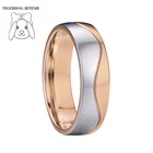Кольца в западном стиле цвета розового золота без камней для женщин, большие размеры, для свадьбы, юбилея, свадьбы, пары