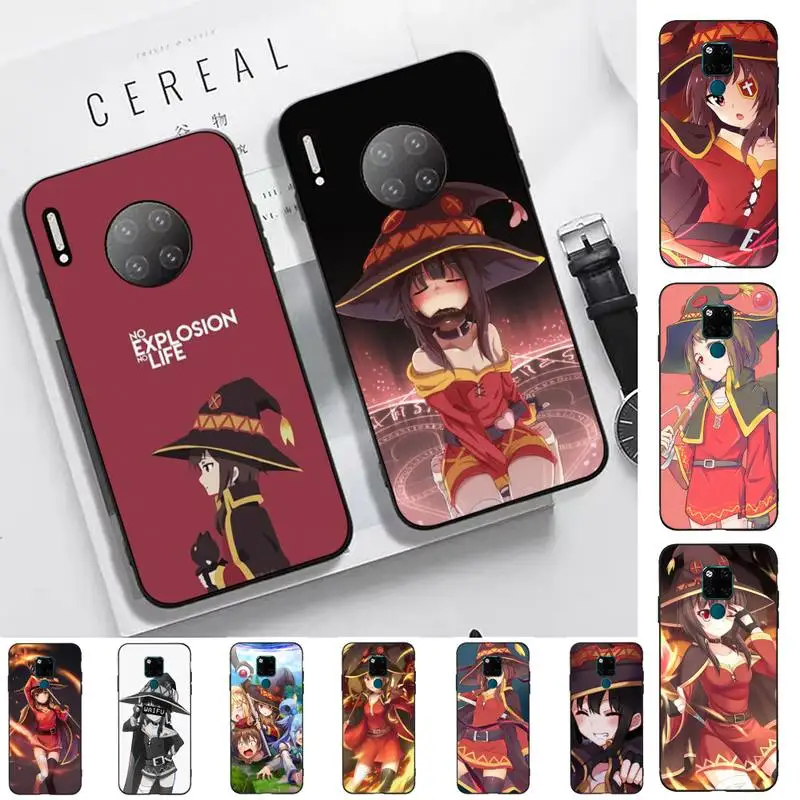 

FHNBLJ Anime Konosuba Megumin Phone Case for Huawei Mate 20 10 9 40 30 lite pro X Nova 2 3i 7se